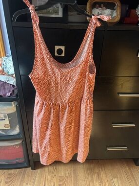 Tie-Strap Sundress in Rust Floral